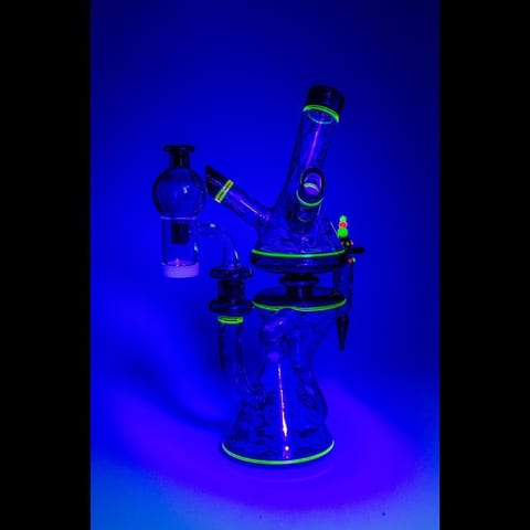 The ultraviolet-lit glass recycler by Robert Mickelsen from another angle