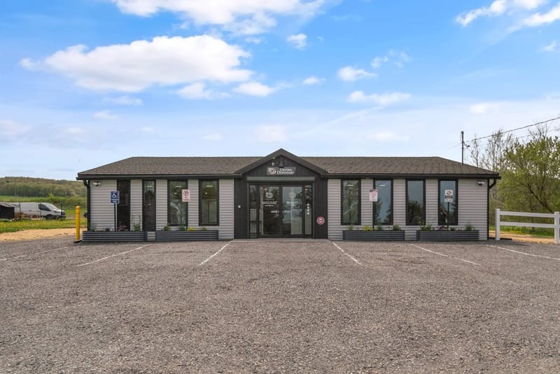 The Dryden Dispensary storefront at 2207 Dryden Road on Route 13, with free onsite parking